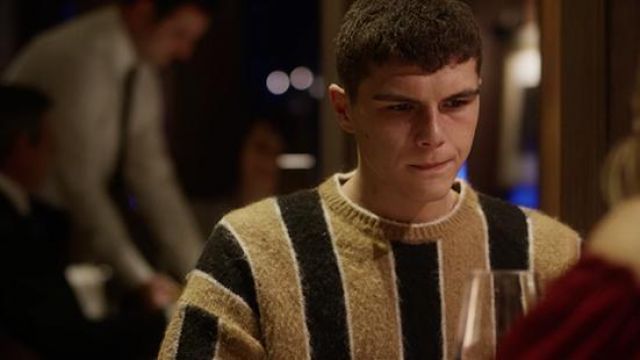 The striped sweater Bonsai Damiano Younes (Riccardo Mandolini) in Baby (S02E03)