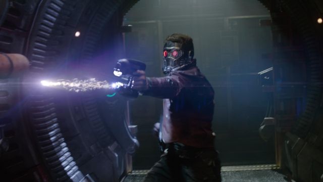 La réplique du blaster de Peter Quill (Chris Pratt) dans Les Gardiens de la Galaxie