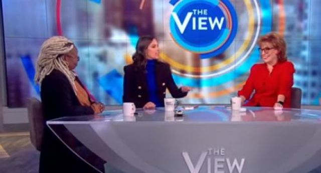 Balmain double breasted wool blazer worn by Abby Huntsman on The View October 19, 2019