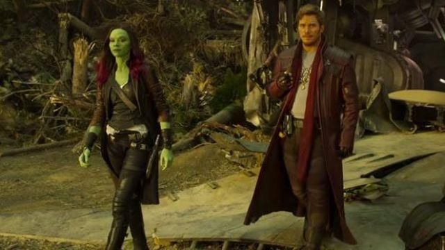 The replica of the costume of Peter Quill (Chris Pratt) in Guardians of the Galaxy