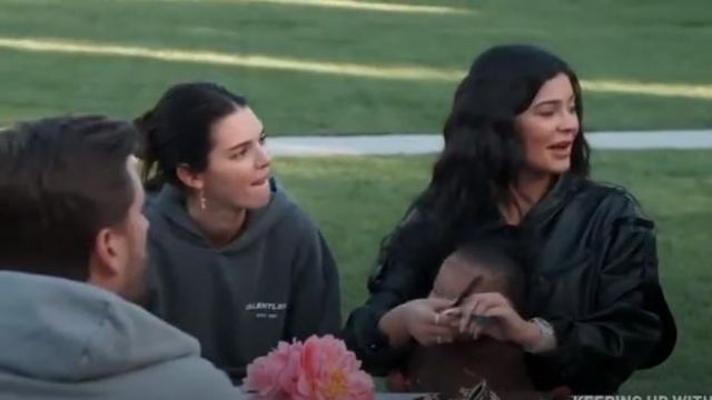 Talentless Grey by Talentless Hoodie worn by Kendall Jenner in Keeping Up with the Kardashians Season 17 Episode 6