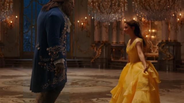The dress of Belle (Emma Watson) in beauty and The Beast