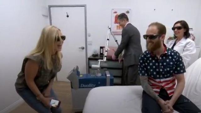 Fifth Sun Men’s US Flag Print Shirt worn by (Ryan Vieth) in The Real Housewives of Orange County Season 14 Episode 12