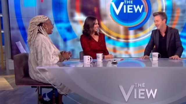 Wrinkled cardigan on Magnolia Pearl worn by Whoopi Goldberg on The View October 23, 2019