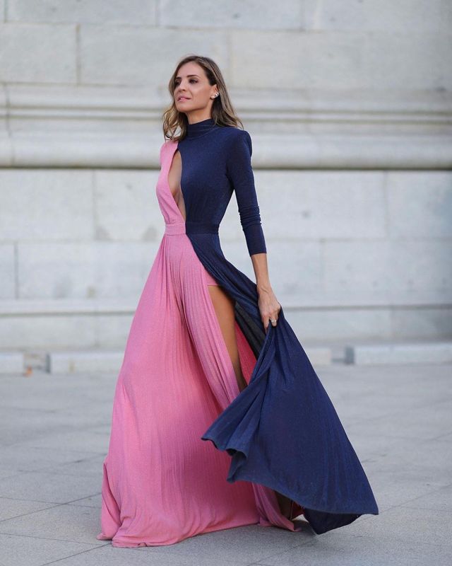 Deux tons de robe longue de Silvia Zamora sur l'Instagram account @ladyaddict