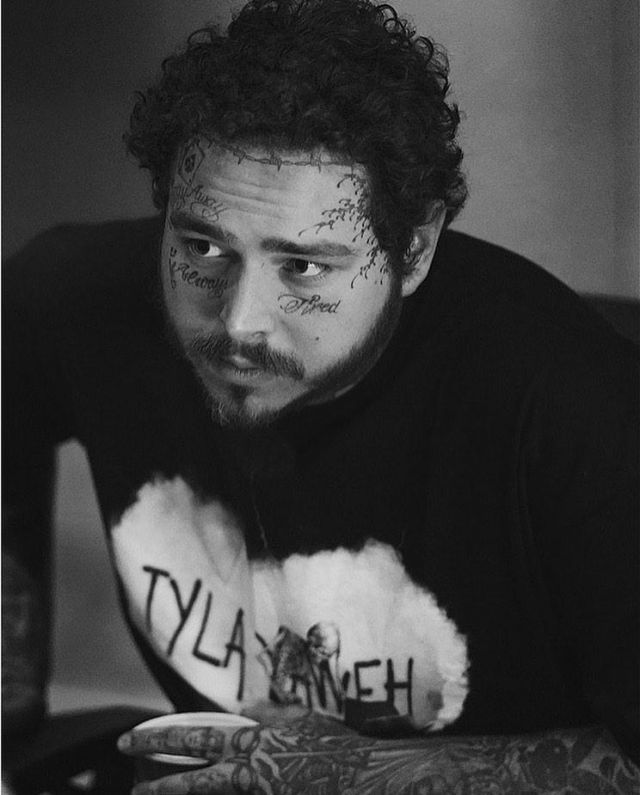 YAWEH HEART TEE worn by Post Malone on the Instagram account @postmalone