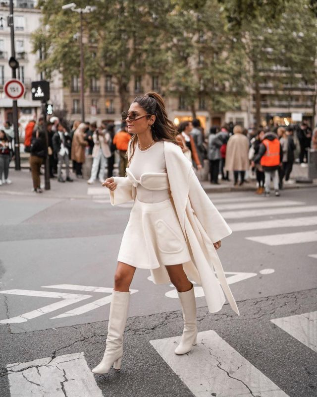 Long coats white Federica (June Sixty Five) on the account Instagram of @junesixtyfive