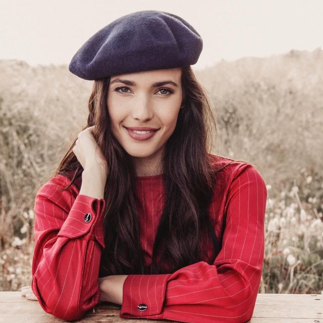 Wool beret of Ana Moya on the Instagram account @anamoyacalzado