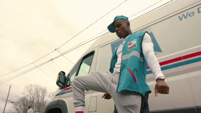 Postal carrier vest worn by DaBaby in 