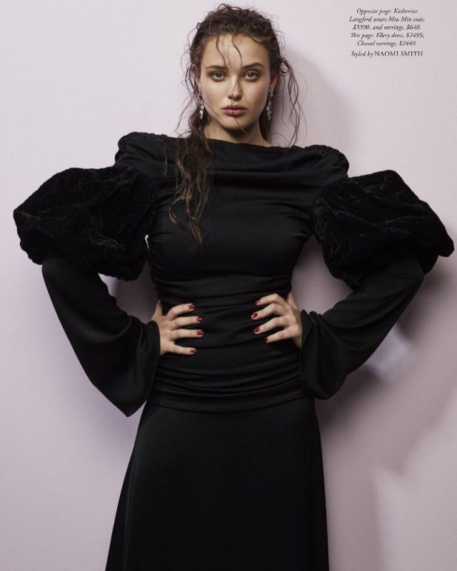 The black dress Katherine Langford's account on the Instagram of @katherinelangford