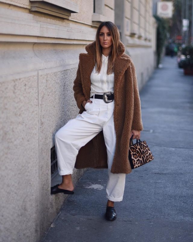Ted­di coat of Elisa Taviti on the Instagram account @elisataviti
