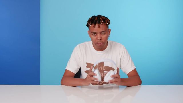 Beats by dr. dre Over-Ear Head­phones-White used by GQ in the YouTube video 10 Things YBN Cordae Can't Live Without | GQ