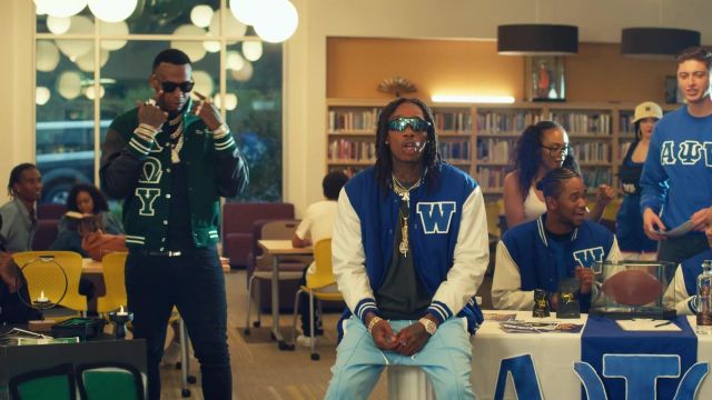 Oakley Radar EV Path Prizm Jade Sport Sun­glass­es worn by Wiz Khalifa in the YouTube video Wiz Khalifa - Never Lie feat. Moneybagg Yo [Official Music Video]