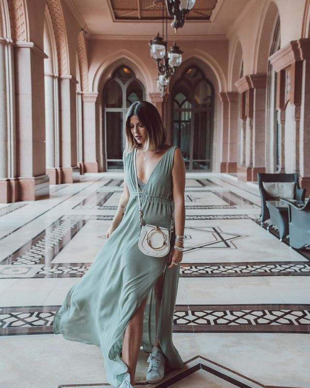 Long Dress With Lace of Natalia Cabezas on the Instagram account @trendy_taste
