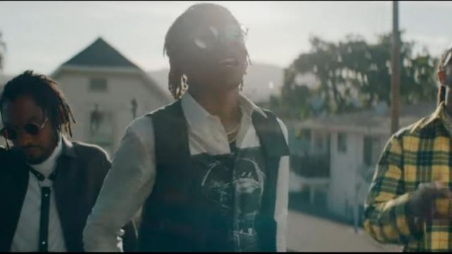 Fear of God Black Bull Rid­er Vest worn by Rich the Kid in the YouTube video Rich The Kid - Woah ft. Miguel, Ty Dolla $ign