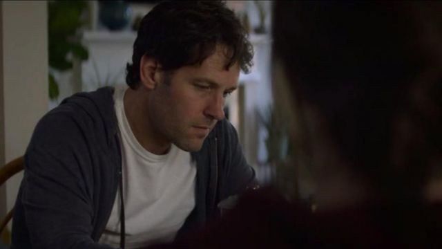 The sweat from Miles Elliot (Paul Rudd) in Living with Yourself (S01E01)