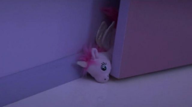 The stuffed unicorn in the spa in the series " Living with Yourself (S01E01)