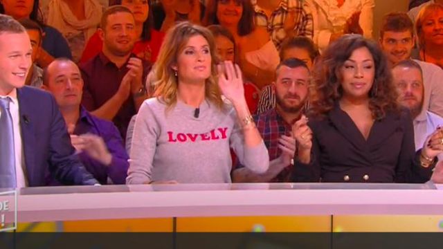 Caroline Ithurbide's Lovely sweater in wool and cashmere in C'est que de la télé! el 04.11.2019