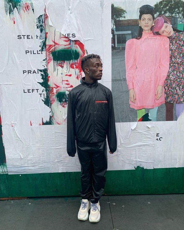 Prada Black Ny­lon Jack­et of Lil Uzi Vert on the Instagram account @liluzivert