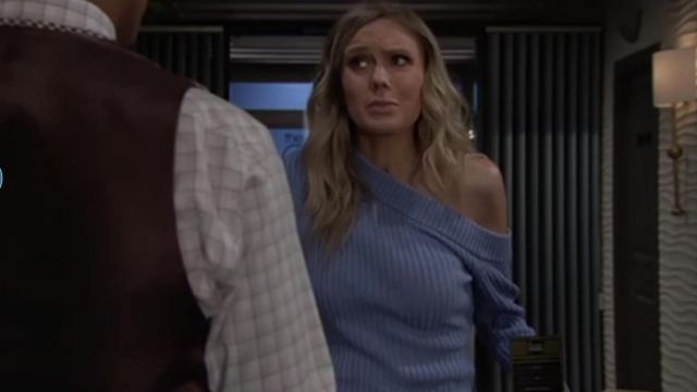 Solace London Varese Knit worn by Abby Newman (Melissa Ordway) as seen in The Young and the Restless October 30, 2019