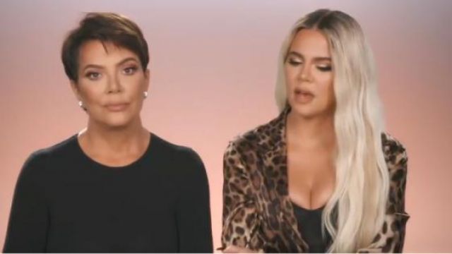 Dolce & Gabbana Brown leopard print pajama shirt worn by Khloé Kardashian in Keeping Up with the Kardashians Season 17 Episode 8