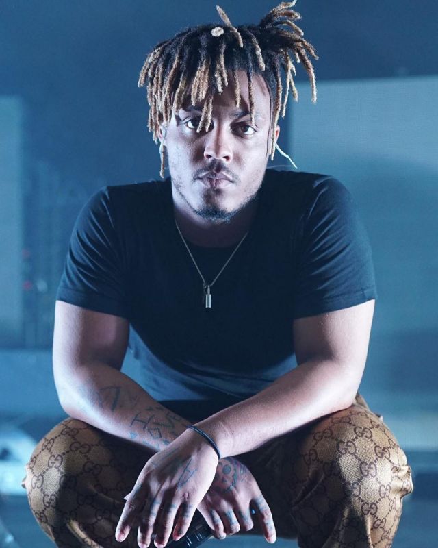 Gucci Brown canvas jogging pant of Juice Wrld on the Instagram account @juicewrld999