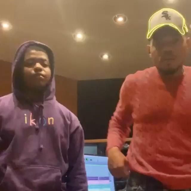 Polo Ralph Lauren Red Cable Knit Crewneck Sweater de Chance The Rapper en la cuenta de Instagram @chancetherapper