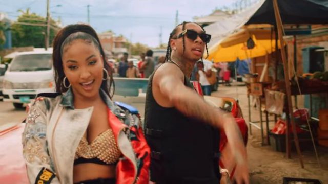 Louis Vuitton Black 1.1 Millionaire Virgil of Tyga in the music video Shenseea - Blessed (feat. Tyga) (Official Music Video)