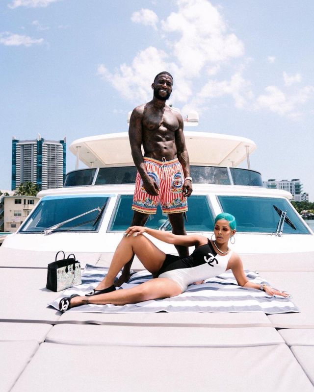 Dolce & gabbana Rouge Et Blanc Stripe Short de Gucci Mane sur l'Instagram account @laflare1017