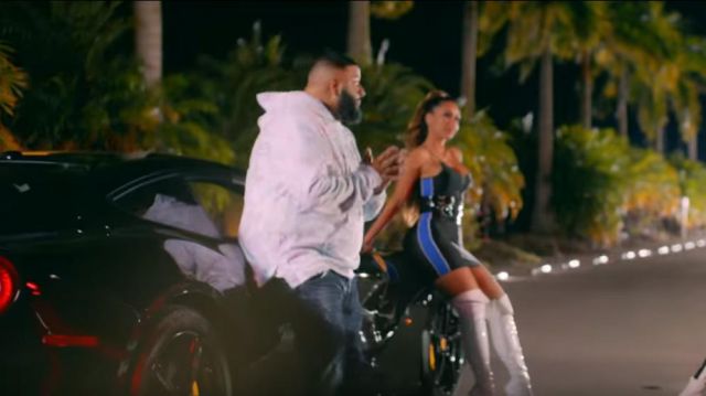 Alchemist Tie Dye Per­fect Truck­er Pullover Hood­ie worn by DJ Khaled in the YouTube video DJ Khaled - Jealous ft. Chris Brown, Lil Wayne, Big Sean (Lyrics)