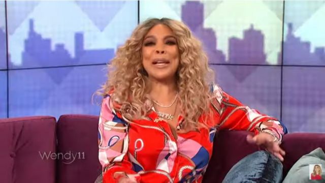 Msgm Print­ed Red Shirt worn by Wendy Williams on The Wendy Williams Show November 5, 2019