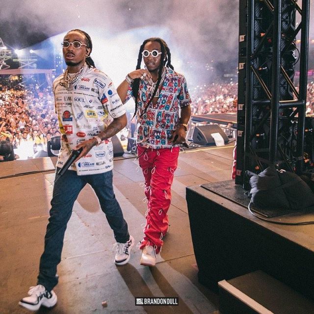 99%IS- Neon Pink Pants worn by Takeoff on the Instagram account @quavohuncho