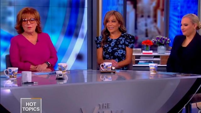 Amanda Uprichard Heather Long Sleeve Pink Top worn by Joy Behar on The View November 05, 2019