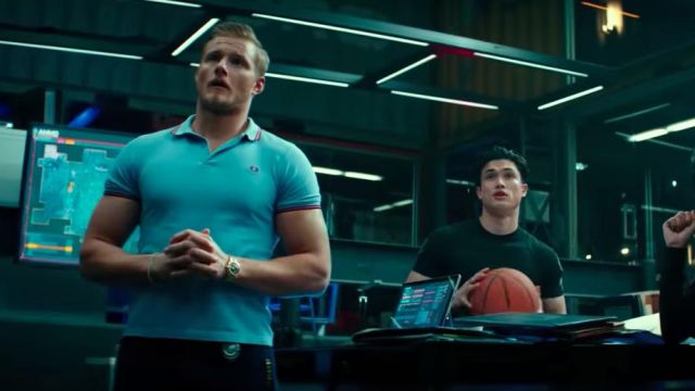 Blue Fred Perry polo shirt of Alexander Ludwig in Bad Boys for Life