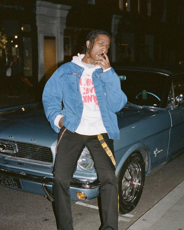 Raf simons White Thank You Hoody of A$AP Rocky on the Instagram account @asaprocky