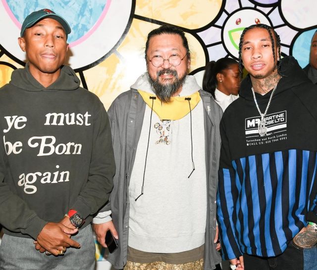Martine rose Contraste du Panneau de Hoodie de Tyga sur l'Instagram account @tyga