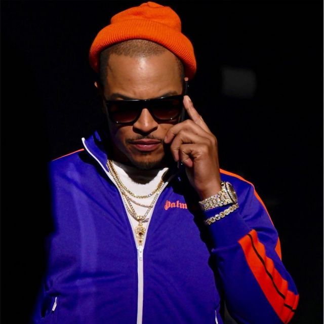 Palm anges Bande de Contraste Bomber Jacket de T. I. sur l'Instagram account @troubleman31