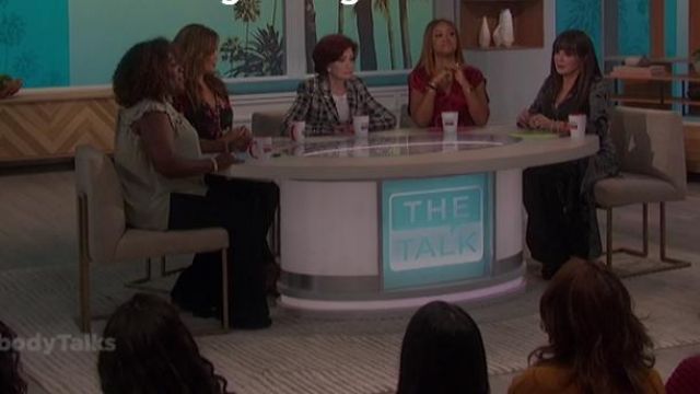 Veronica beard Miller Em­bell­ished Tweed Dick­ey Jack­et worn by Sharon Osbourne on The Talk November 7, 2019