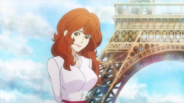 Eiffel Tower visited by Fujiko Mine in Lupin the Third (S05)