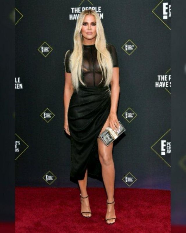 Laquan Smith Black Dress of Khloé Kardashian on the Instagram account @khloekardashian November 11, 2019