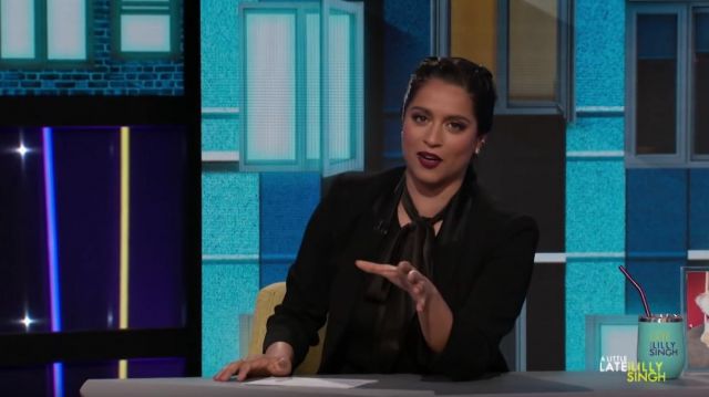 Cinq à Sept Blaz­er Al­ly worn by Lilly Singh on A Little Late with Lilly Singh November 8, 2019