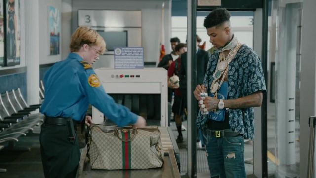The Loop Belt Logo Fendi of Blueface in Blueface - First Class ft. Gunna