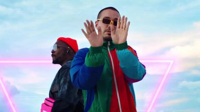 La Veste Oversize Colour Block Gucci de J Balvin dans son clip RITMO (Bad Boys For Life) avec The Black Eyed Peas 