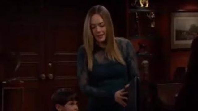 Free people Cool With It Lay­er­ing Top worn by Hope Logan (Annika Noelle) as seen on The Bold and the Beautiful November 11, 2019