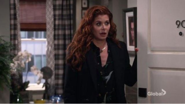 Veronica Beard Black Blazer worn by Grace Adler (Debra Messing) in Will & Grace Season 03 Episode 03