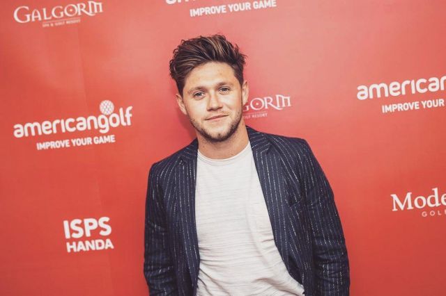 The suit jacket striped of Niall Horan on the account Instagram of @niallhoran