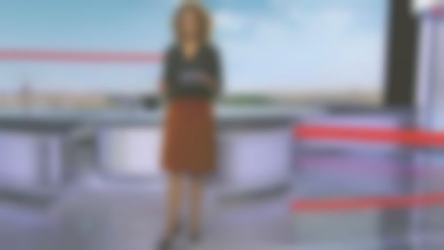 The skirt midi-buttoned velvet mahogany Marie Sophie Lacarrau in The journal de 13h de France 2 the 15.11.2019