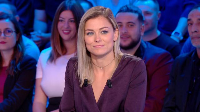 The long dress satin violet Laure Boulleau in Canal Football Club