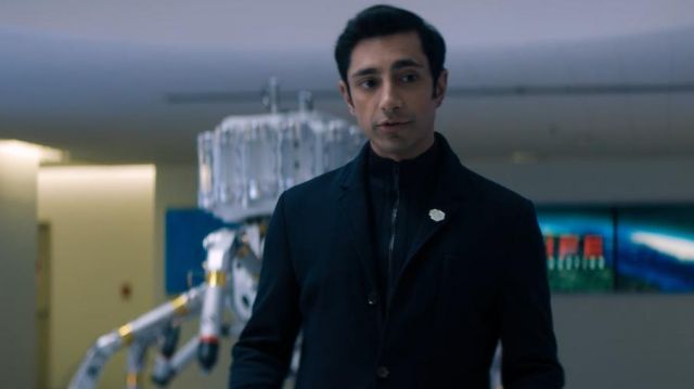 Skopes madrid Suit Jack­et Dark­est Blue Navy worn by Carlton Drake / Riot (Riz Ahmed) in Venom