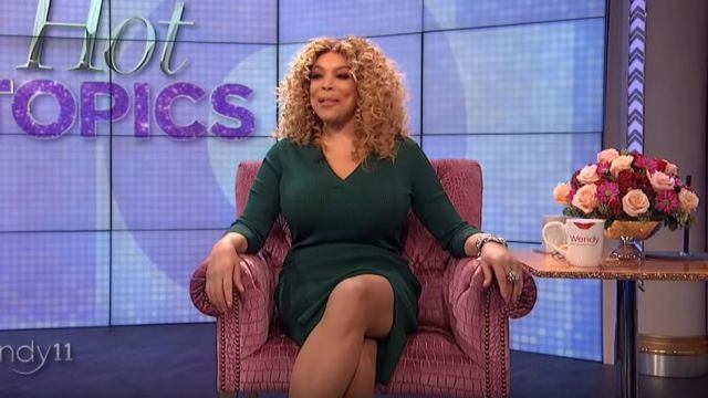 Reiss Aletti Vestido de punto usado por Wendy Williams en The Wendy Williams Show 15 de noviembre de 2019
